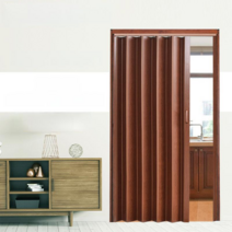 pvc 폴딩도어 접이문 슬라이딩 도어 베란다 테라스, 러버 브라운  - 알루미늄 레일, 1개