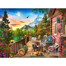 DIY 명화 유화 그리기세트 diy 호반 오두막 풍경 그림 캔버스에 성인용 홈 장식, 9922214, 60x75cm DIY 프레임