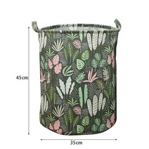 햄퍼 빨래함 빨래통 35x45cm 대용초경량 세탁 바구니 가정용 접이식 옷 코튼 린넨 가방 장난감 보관, 01 1