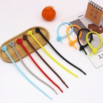 다용도 귀여운 실리콘 재사용 선정리 케이블타이, 오리, 오렌지