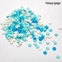 눈꽃토핑 슬라임 데코덴 재료, 100g