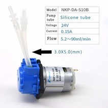 액체이송펌프DC 12V/24V 도징 펌프 연동 펌프 Arduino 수족관 실험실 용 커넥터가있는 투약 헤드 분석 Diy, 07 24V-S10_04 Yellow