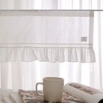 라움스튜디오 눈꽃 레이스 바란스 커튼 (맞춤제작)