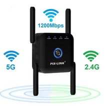 원룸공유기 자취방 공유기 와이파이 게이밍 호환 PIXLINK 무선 WiFi 리피터 5G Wi-Fi 부스터 2.4G 5Ghz 익스텐더 1200Mbps 액세스 포인트 네트워크 신호 장, AU 플러그_듀얼 5G 2.4GB