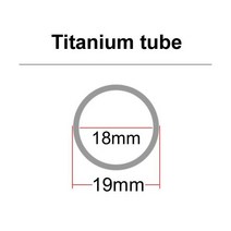 산업용 심리스 순수 티타늄 튜브 파이프 자동차 배기 개조 맞춤형 절단 외경 19-25mm TA2, 19mm x 18mm x 500mm