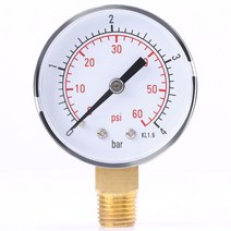 아날로그 차압계 0-4 bar / 0-60 psi 듀얼 스케일 다이얼 게이지 1/4 "NPT 진공 압력계, 한개옵션0