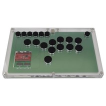 모든 버튼 hitbox 스타일 아케이드 게임 콘솔 pc/ps4 버튼 용 조이스틱 싸움 스틱 게임 컨트롤러 obsf-24 30 투명, Withe/PC