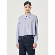 에잇세컨즈 코튼 샴브레이 크롭 셔츠 블루 (323264LY3P)
