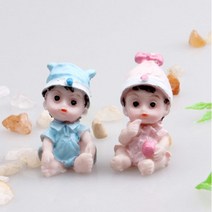 미니어쳐 베이비커플(랜덤)-4개/젤캔들 장식