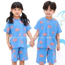 토토와모모 유아 아동 주니어 여아 여름 내복 반팔 5부 내의 P봉쥬르썬 편면