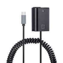 카메라 배터리 ac pw20 pd usb c np fw50 sony a7 a7m2 a7r2 a7s2 a6000 a6300a6500 a5000 a5100 더미 전원 어댑터, 하얀