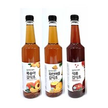 자연과발효 (복숭아 파인애플 석류) 감식초 750ml*3개, 1세트