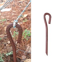 쇠말뚝 10개 텐트 강선 철근 강철 단조팩, 쇠말뚝 50cm (두께 13mm)-10개