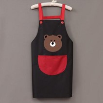 칼하트 앞치마 작업용 핸드 타올 방수 얼룩 홈 주방 조리 가운 귀여운 곰 목 타월, 5