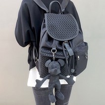 가벼운 복조리 캐주얼 백팩 대학생 여대생 특이한 빈티지 백팩 복주머니 여성 메는 가방