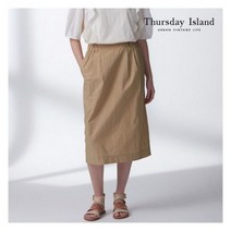 [써스데이아일랜드][Thursday Island] 여성 백슬릿 H라인 미디 스커트(T214MSK235W) 396654