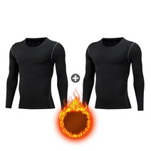 프로컴뱃 남자 컴프레션 2개 1SET 스포츠 타이즈 헬스복 짐웨어 긴팔기모