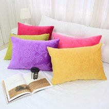 [베드앤데코]로즈링극세사베개커버, 머스타드