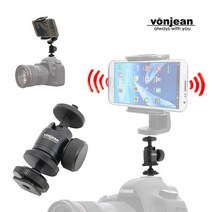 본젠 VD-1316G 핫슈용 미니볼헤드 - DSLR카메라 스마트폰 조명, 블랙, 1개