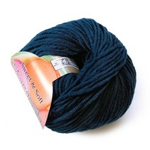 나은몰 마카롱 잔털없는 뜨개실 목도리 털실 블랭킷 인형 신생아 모자 뜨기, 28 데님