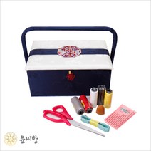 윤씨방 팔각자수 반짇고리함 소, 보라