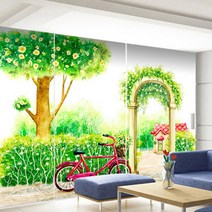 88mall 수채화 디자인 일러스트 롤스크린