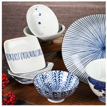 일본 가정식 밥공기/면기/플레이트, 일본 가정식 정사각 플레이트(C)