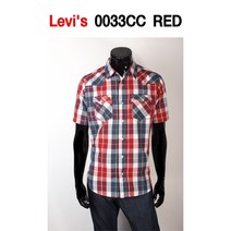 미국직수입 리바이스 반팔체크남방 0033CC (RED)