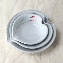 동백 복숭아찬기세트, 백자