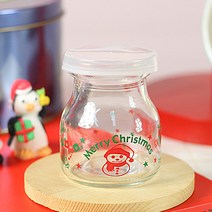 스타일온 하부뚱이 유리병 크리스마스 유리용기, 120ml, 1개