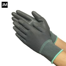 [제이엠상사] 국산 손바닥 PU 팜피트장갑(회색), 10켤레 S, 1개