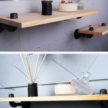 카스트코 파이프 선반 진열대 1단 벽 책장 수납장 13 벽선반, 60cm 백관