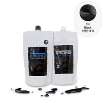 코겐미네랄 세피아 스피드 칼라솔루션 일반염색약(멋내기), 1N Black 선명한 흑색, 1개