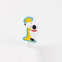 피플스파티 숫자초 생일 양초, 1개, 강아지(옐로우)