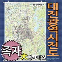 대전광역시전도 소-중-대 코팅형-족자형-롤스크린형 택1 대전지도 대전광역시지도, 150x210 대형 족자형