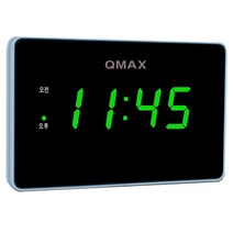 큐맥스 디지털 LED 벽시계 QMAX-C04, 그린형