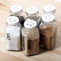 로맨틱노벰버 슬림 양념병 양념통(고체), 165ml, [실버캡]폰트2검정 소금