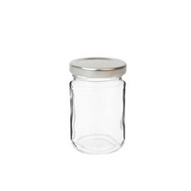 글라스락 유리병/잼병 일자형200g(160ml) 유리용기, 160ml, 일자형200g(160ml)-실버 1개