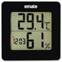 골든라벨 스마일 디지털 온습도계 방수시계, 선택5)EMATE 온습도계 LED, 블랙