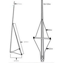 등신대 배너거치대 배너, 1개, 회색
