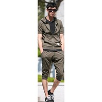 런닝맨 여름 반팔후드집업 7부트레이닝복세트