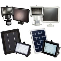 E.T.Shop 태양광투광등모음 태양광정원등 태양열충전 LED 잔디등 인테리어조명, S-BB 태양광 60LED 투광등(센서감지)블랙