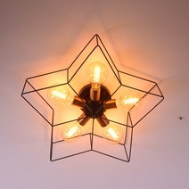 BOAZ 별방등5등 거실등 방등 LED 인테리어 조명 인테리어조명, 별방등+삼파장볼구(전구)