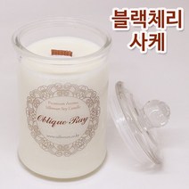 비단장이 프리미엄 아로마 소이캔들 원형기둥, 포장안함/우드심지, 블랙체리&사케, 680ml