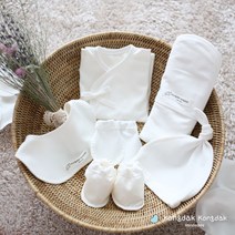 콩닥콩닥 오가닉 무지(백아이보리) 배냇저고리 6종 출산DIY태교용품, 90p