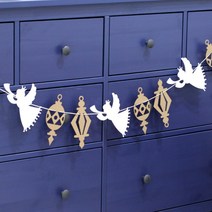 천사장식 가렌드(FSC028), 브라운, 1세트