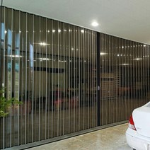 리빙텍스 홀딩도어 자바라 D타입, 01.홀딩 D-홀겹 썬팅블랙 투명, 개폐방식-4.양중개