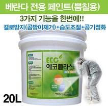 에코플라스터 뿜칠용 페인트 베란다 전용, 화이트, 1개