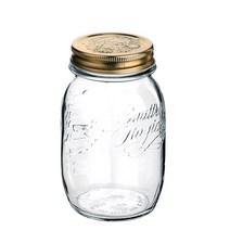 [보르미올리 콰트로 밀폐용기 1.0L]/쨈병/유리병/장아찌/락앤락/담금주/원두커피/에이드/피클/, 1000ml, 1개