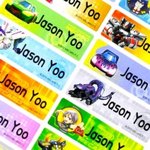 키즈네임 방수네임스티커 사각형 대형, 124. 대형-터닝메카드(48pcs), 1개